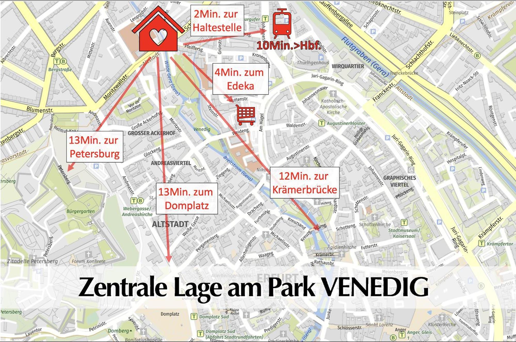 80M2 3R Wohnung Mit Privatem Parkplatz, Kingsize Betten, Smart-Tv, Etc Erfurt Bagian luar foto
